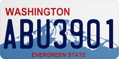 WA license plate ABU3901