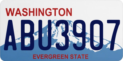 WA license plate ABU3907