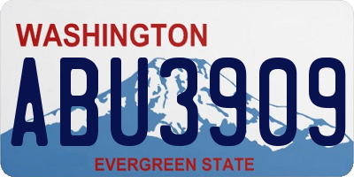 WA license plate ABU3909