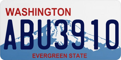 WA license plate ABU3910