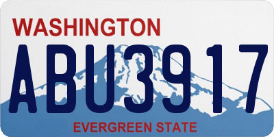 WA license plate ABU3917