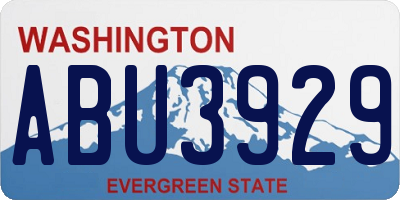 WA license plate ABU3929