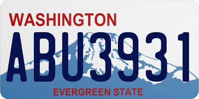 WA license plate ABU3931