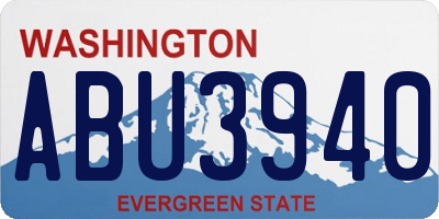 WA license plate ABU3940