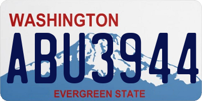 WA license plate ABU3944