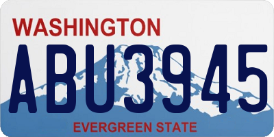WA license plate ABU3945