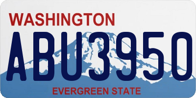 WA license plate ABU3950