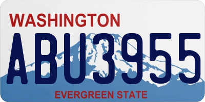WA license plate ABU3955