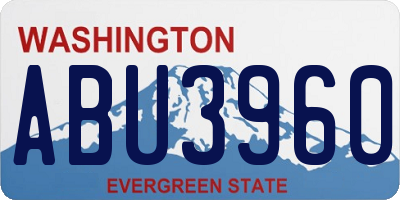 WA license plate ABU3960
