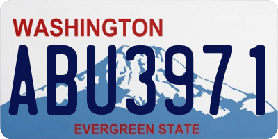 WA license plate ABU3971