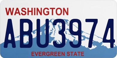 WA license plate ABU3974