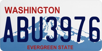 WA license plate ABU3976