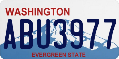WA license plate ABU3977