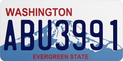 WA license plate ABU3991