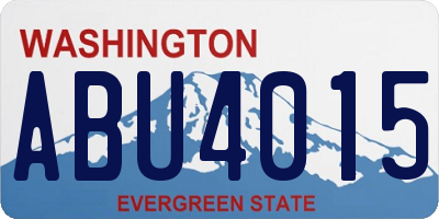 WA license plate ABU4015