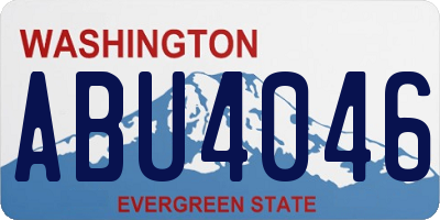 WA license plate ABU4046