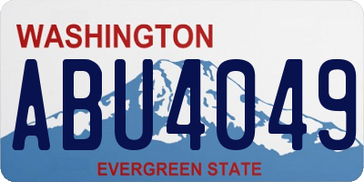 WA license plate ABU4049