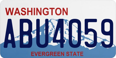 WA license plate ABU4059