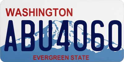 WA license plate ABU4060