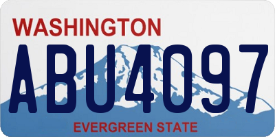 WA license plate ABU4097