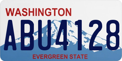 WA license plate ABU4128
