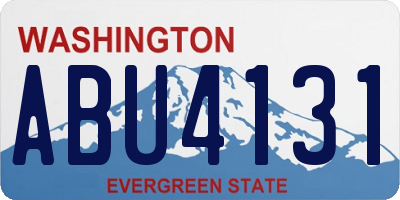 WA license plate ABU4131