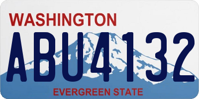 WA license plate ABU4132