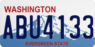 WA license plate ABU4133