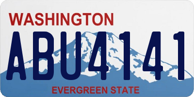 WA license plate ABU4141