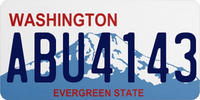 WA license plate ABU4143