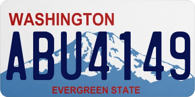 WA license plate ABU4149