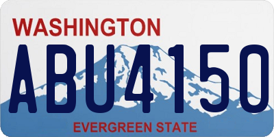 WA license plate ABU4150