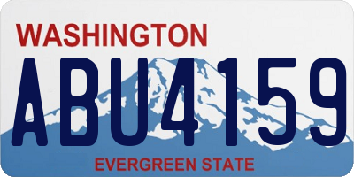 WA license plate ABU4159