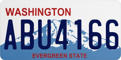 WA license plate ABU4166