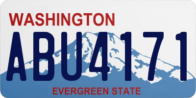 WA license plate ABU4171