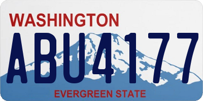WA license plate ABU4177