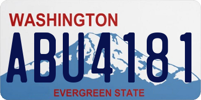 WA license plate ABU4181