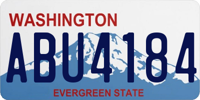 WA license plate ABU4184