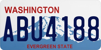 WA license plate ABU4188