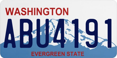 WA license plate ABU4191