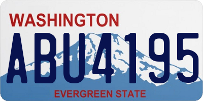 WA license plate ABU4195