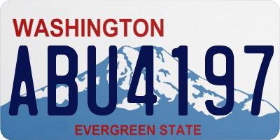 WA license plate ABU4197