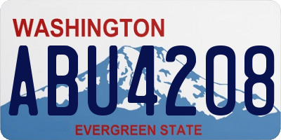 WA license plate ABU4208