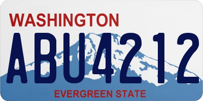 WA license plate ABU4212