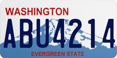 WA license plate ABU4214