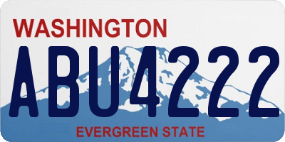 WA license plate ABU4222