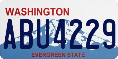 WA license plate ABU4229