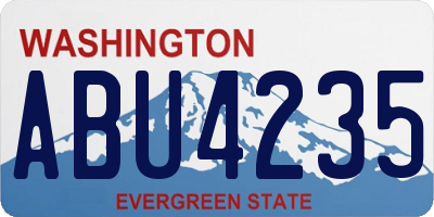 WA license plate ABU4235