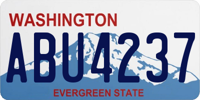 WA license plate ABU4237