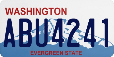 WA license plate ABU4241